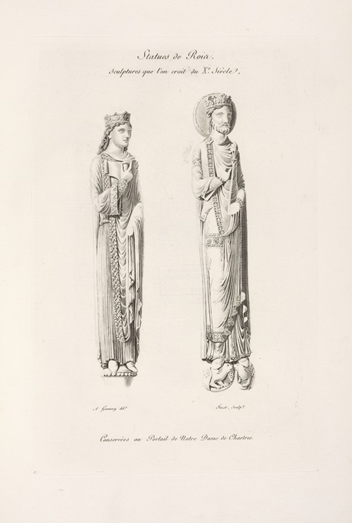 Statues de rois. Sculptures que l’on croit du Xe. siècle.