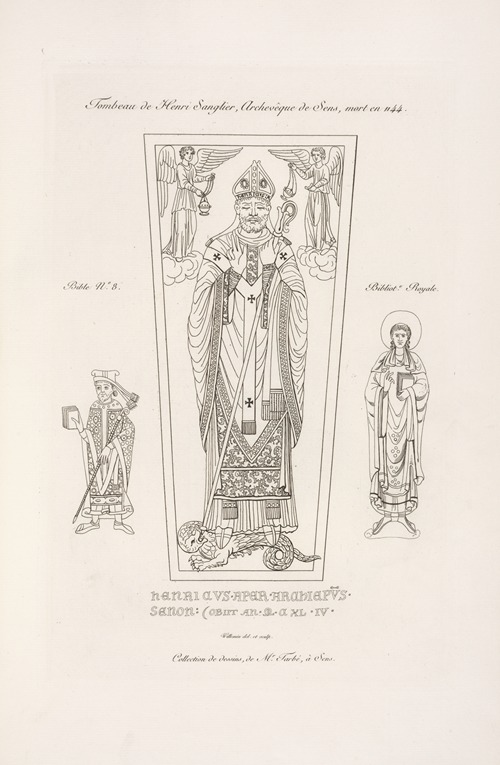 Tombeau de Henri Sanglier, archevêque de Sens, mort en 1144.