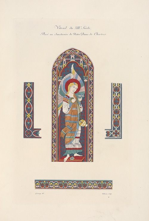 Vitrail du XIIIe. siècle. Placé au sanctuaire de Notre Dame de Chartres.