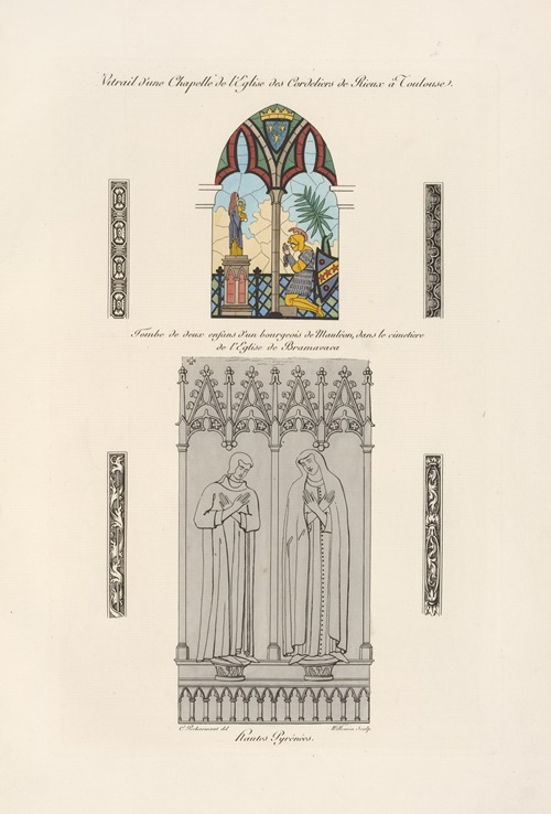 Vitrail d’une chapelle de l’église des cordeliers de Rieux à Toulouse.