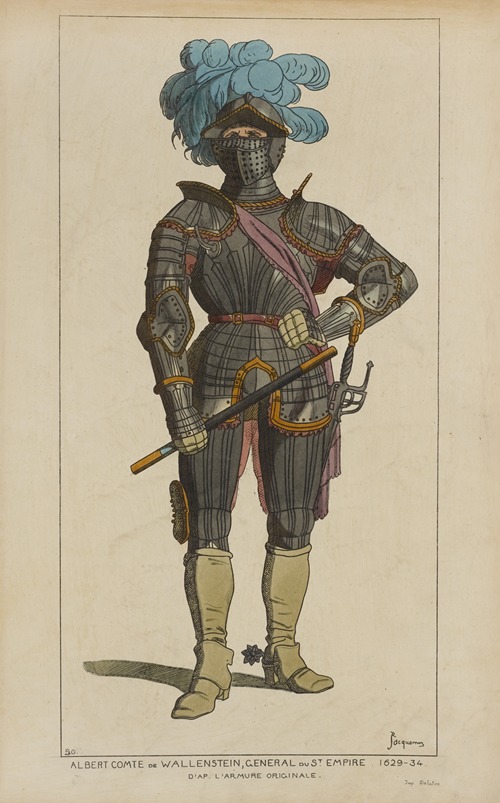 Albert comte de Wallenstein, general du St. Empire. 1629-34. D’ap[res] l’armure originale.