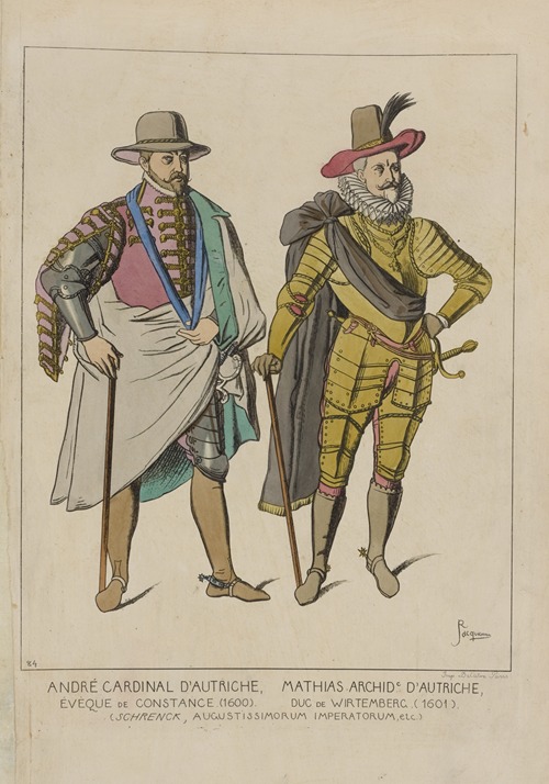 André Cardinal d’Autriche, Mathias Archid[uc] d’Autriche, Évèque de Constance (1600). Duc de Wirtemberg (1601)