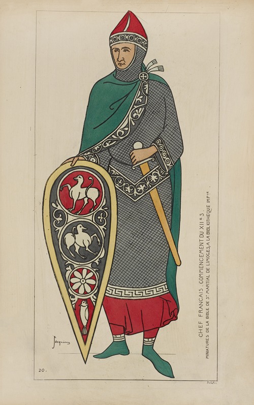 Chef Francais commencement du XIIe s[iecle], miniatures de la Bible de St. Martial de Limoges, a la Biblioteque Imp[eriale.]
