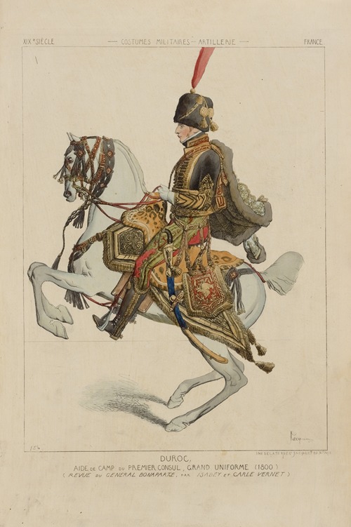 Duroc, aide de camp du premier consul, grand uniforme (1800) (Revue du general Bonaparte, par Isabey et Carle Vernet)