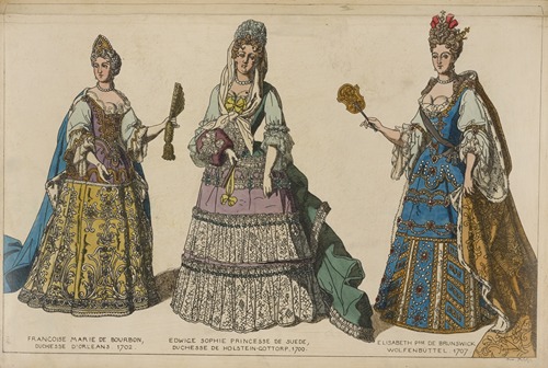 Francoise Marie de Bourbon, duchesse d’Orleans. 1702. Edwige Sophie princesse de Suede, duchesse de Holstein-Gottorp. 1700