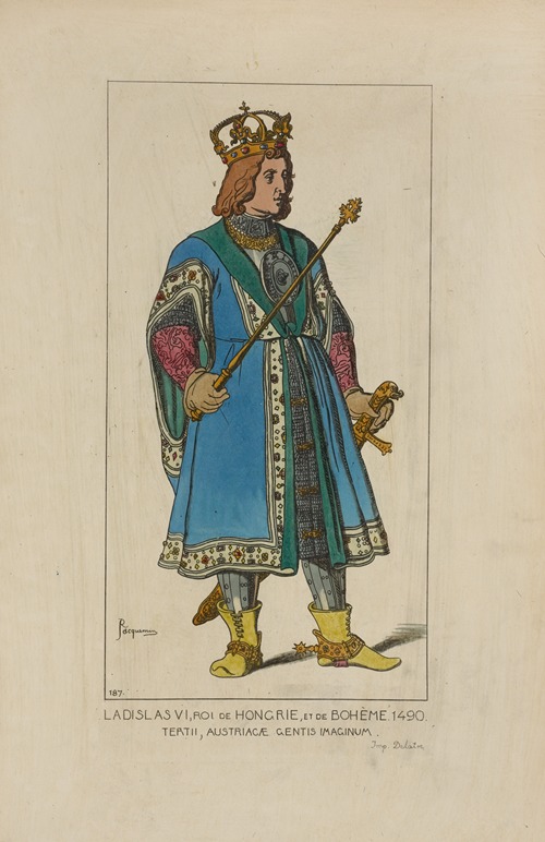 Ladislas VI, roi de Hongrie, et de Bohème. 1490. Tertii, Augstriacae gentis imaginum.