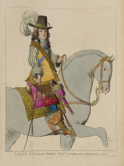 Louis XIV roi de France. 1649. D’après une gravure de C. Isaac.