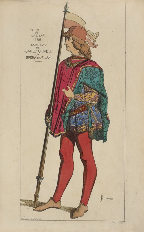 Noble de Venise. 1488. Tableau de Carlo Crivelli a Bréra de Milan.