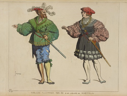 Noblesse Allemande. 1515-30. D’ap[rès] l’oeuvre de Scheffelin.