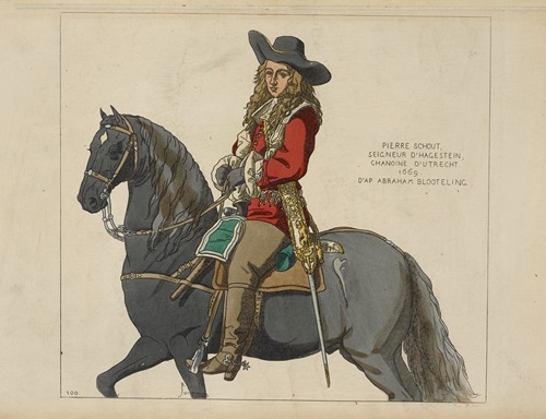 Pierre Schout, Seigneur d’Hagestein, chanoine d’Utrecht. 1669. D’ap[rès] Abraham Blooteling.