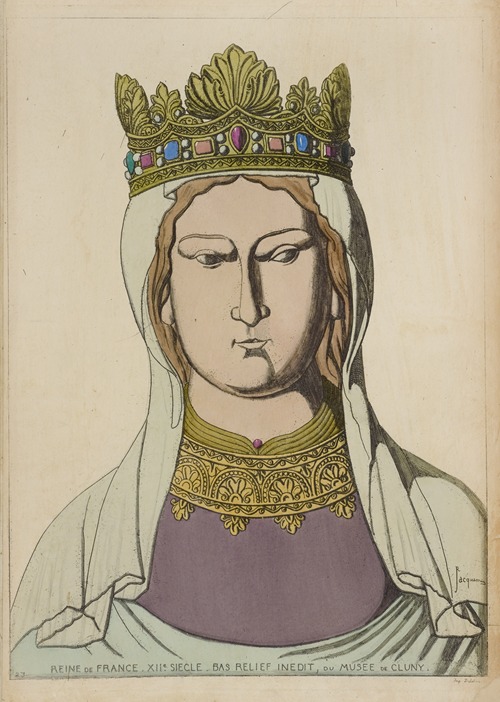 Reine de France, XIIe siècle, bas relief inedit, du Musée de Cluny.