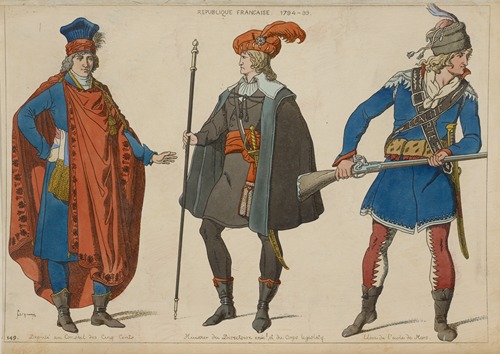 Republique Francaise. 1794-99. Deputé conseit des cinq cents. Huissier du directoire exéc[utif], et du corps legislatif