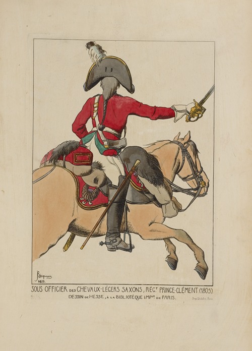 Sous officier des Chevaux-Légers Saxons, rég[iment] Prince-Clément (1805)