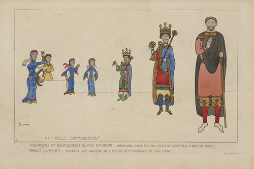 XIIe siecle. Commencement. Monarques, et bourgeoises du midi d’Europe.