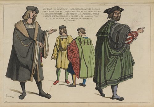 XVIe siecle. Commencement. Noblesse de France, et d’Italie. 1. Gentilhomme Francais. Epoque du roi Louis XII