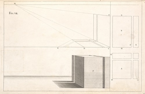 Another example of a geometrical plan and upright, put in perspective.