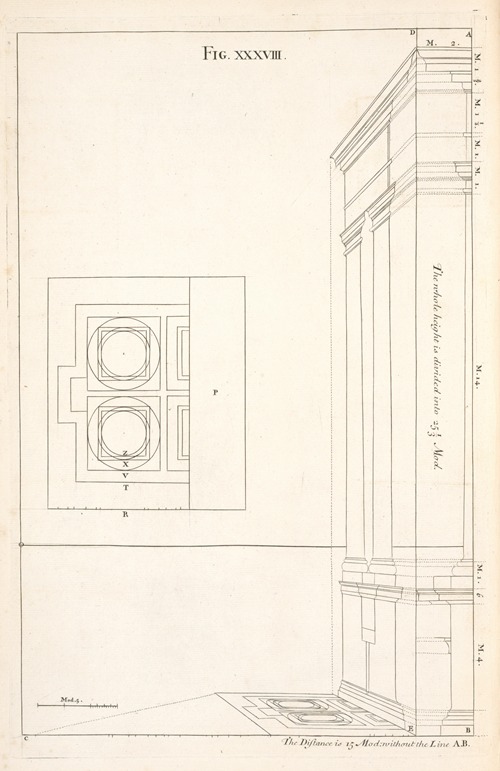 Preparatory to the thirty-ninth. [Outline and perspective lines.]