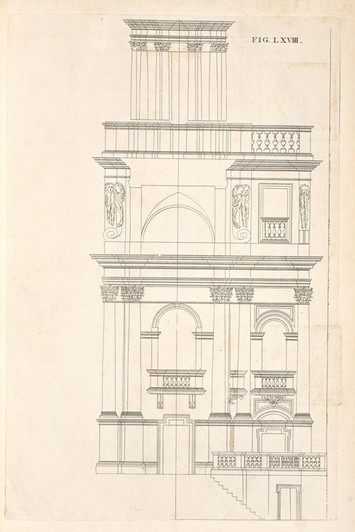 The geometrical elevation of the foregoing plan, and second preparation to the seventy-first figure.