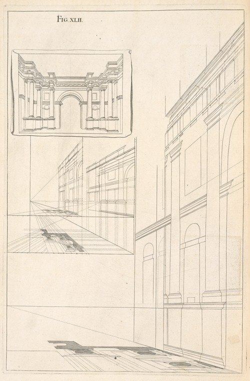 The manner of avoiding confusion, in reducing plans and elevations into perspective.