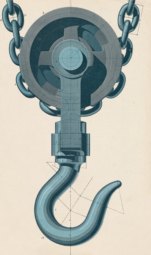Pulley with suspension chain & hook
