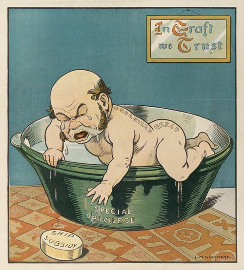 He won’t be happy till he gets it (with profuse apologies to the Pears’ Soap Baby)