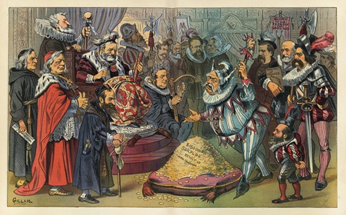 Puck’s plan to relieve the country of two embarrassments – give Grant the surplus, and let him spend it on a little court of his own