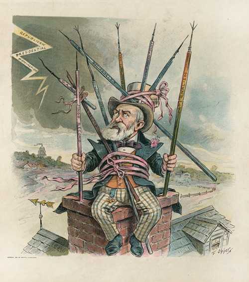 Puck’s presidential possibilities. No. II, Old-man-ready-to-be-struck