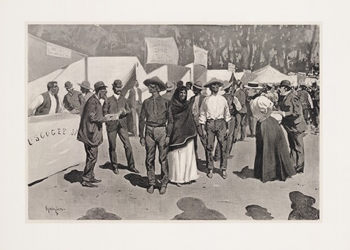Paying the Indians for the Cherokee strip–scenes around the government paymaster’s quarters