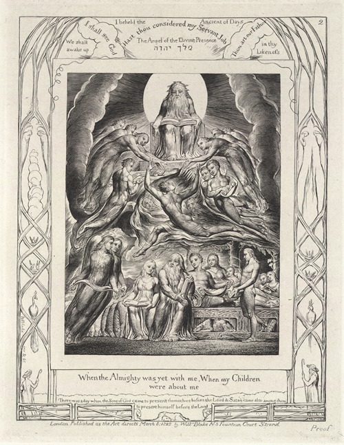 Angel of the Divine Presence Bringing popular Eve to Adam by William Blake - 1803