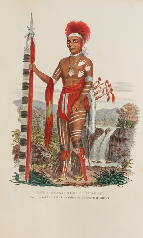 KEE-O-KUCK or The Watching Fox; The present Chief of the Sauli Tribe and the Successor to Black Hawk