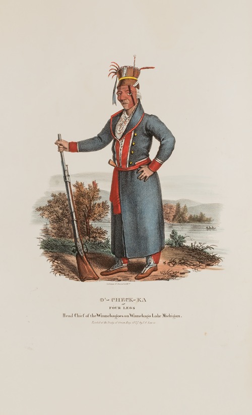 O’-CHECK-KA or Four Legs; Head Chief of the Winnebagoes of Winnebago Lake Michigan