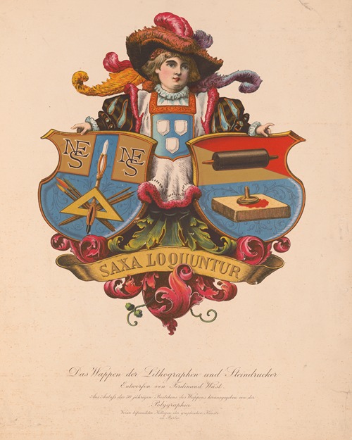 Das wappen der lithographen and steindrucker