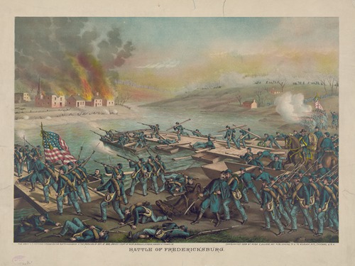 Battle of Fredericksburg–the Army o.t. Potomac crossing the Rappahannock in the morning of Dec. 13′ 1862