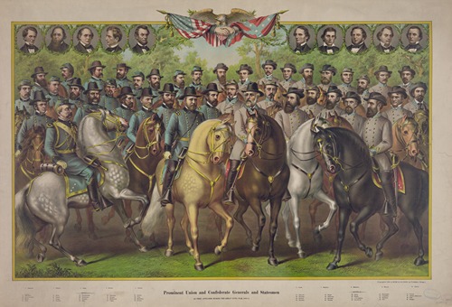 Prominent Union and Confederate generals and statesmen as they appeared during the great Civil War, 1861-5