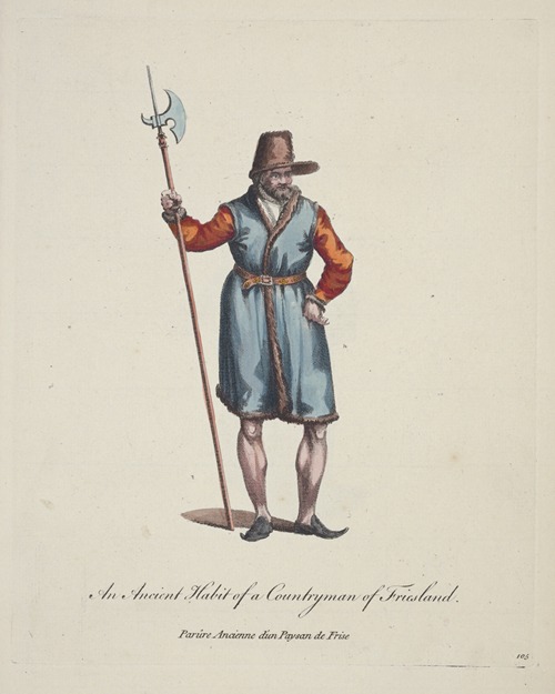 An ancient habit of a countryman of Friesland. Parûre ancienne d’un paysan de Frise.