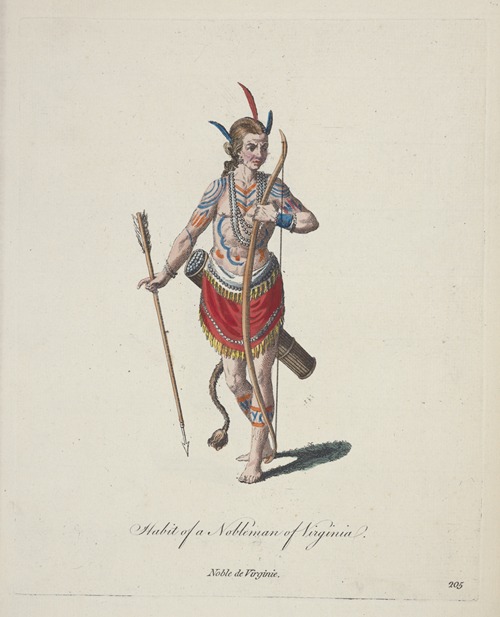 Habit of a nobleman of Virginia. Noble de Virginie.