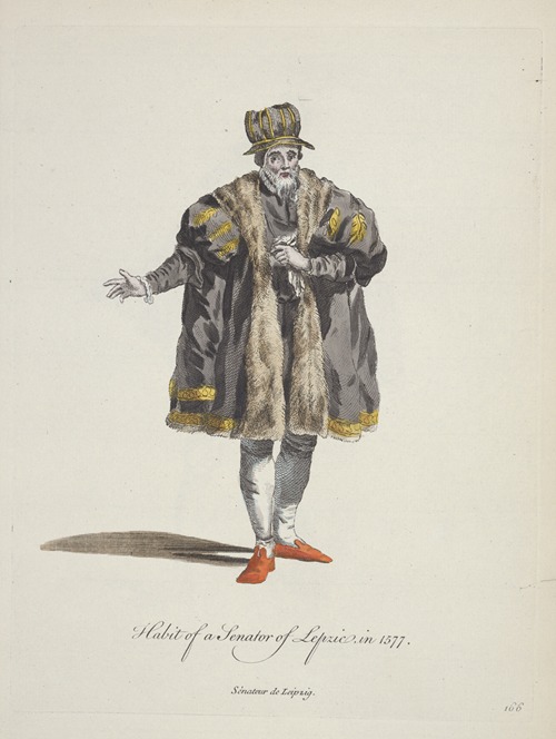 Habit of a senator of Lepzic in 1577. Sénateur de Leipzig.