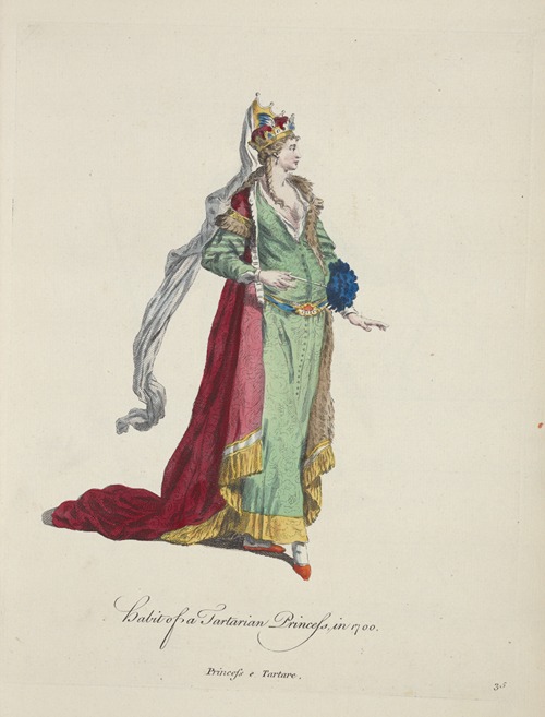 Habit of a Tartarian princess, in 1700. Princess Tartare.