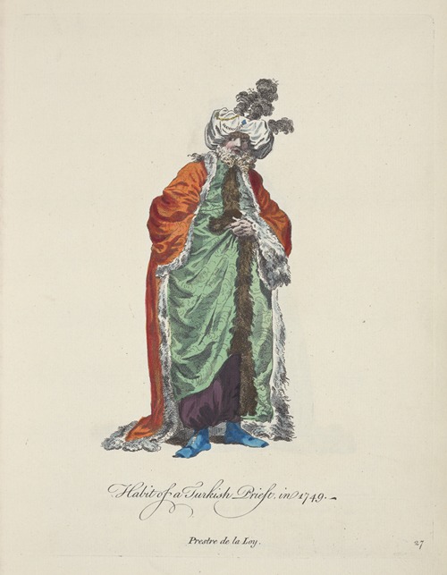 Habit of a Turkish priest, in 1749. Prestre de la loy.