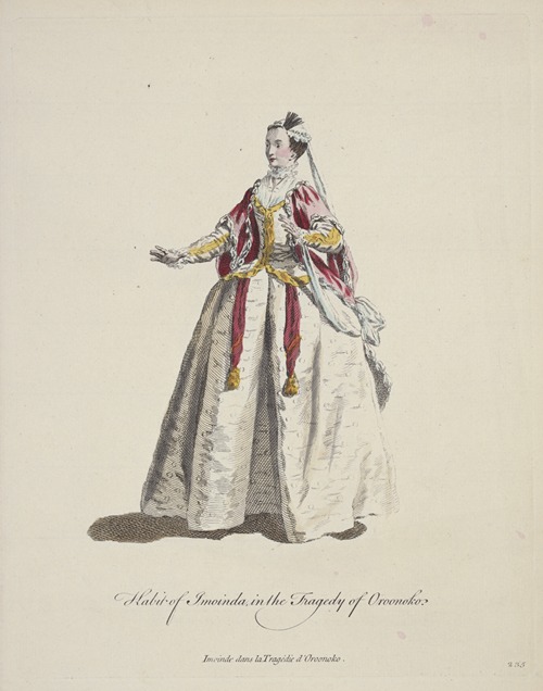 Habit of Imoinda in the Tragedy of Oroonoko. Imoidnde dans la Tragédie d’Oroonoko.