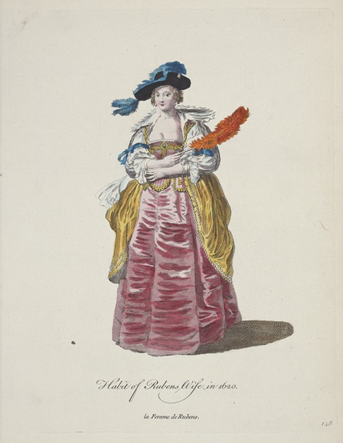 Habit of Rubens wife in 1620. La femme de Rubens.