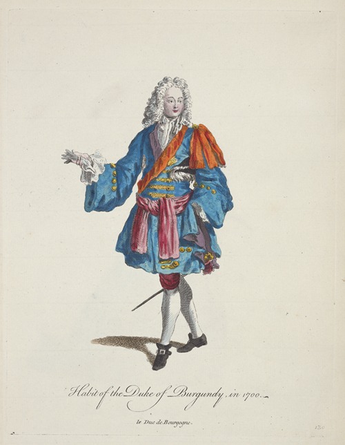 Habit of the Duke of Burgundy in 1700. Le Duc de Bourgogne.