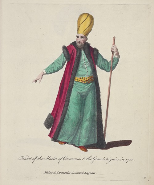 Habit of the master of ceremonies to the grand seignor in 1700. Maitre de ceremonies du grand seigneur.