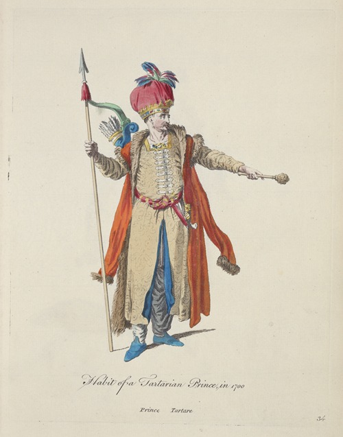 Habit of the Tartarian prince, in 1700. Prince Tartare.