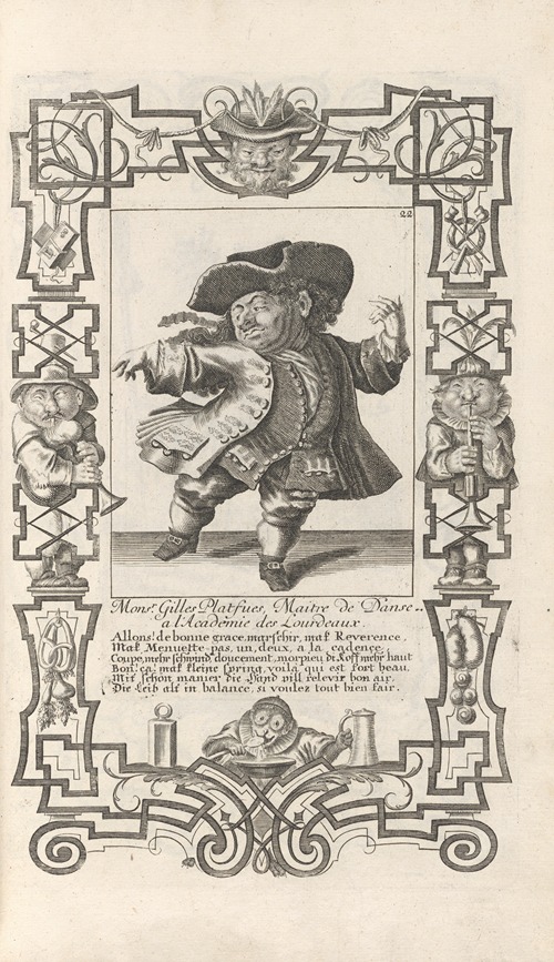 Mons.r Gilles Platfues, Maitre de Danse a l’Academie des Lourdeaux, Pl. 22