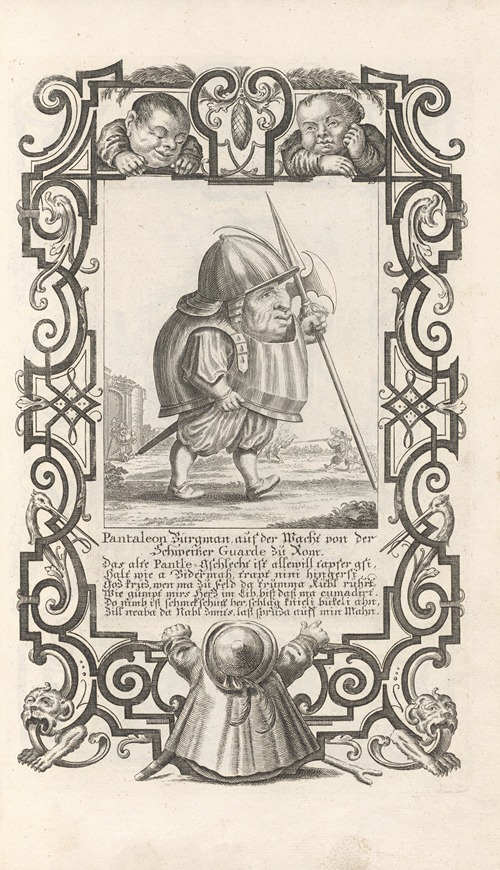 Pantaleon Bürgmann, auf der Wacht von der Schweitzer Guarde zu Rom, Pl. 15