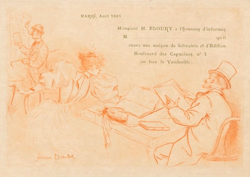 Announcement of the establishment of Henry Floury’s bookstore and publishing house in Paris