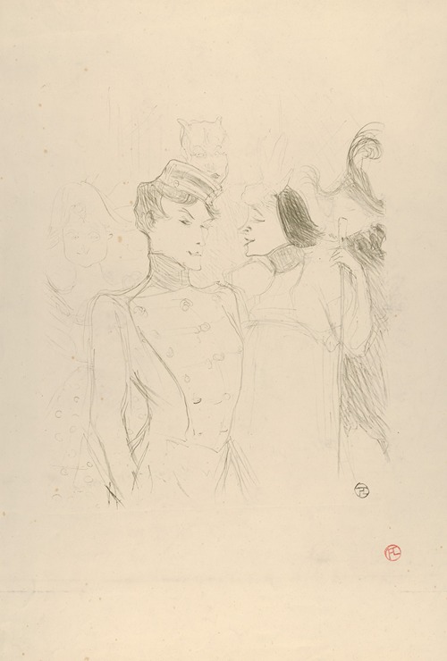 Marcelle Lender and Eva Lavalliére in a Revue at the Variétés