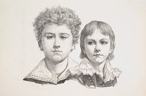 Portrait of the Rabe Children; Hermann, age 14 and Edmond, age 7