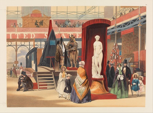 View in the East Nave; The Greek Slave, from ‘Recollections of the Great Exhibition, 1851’